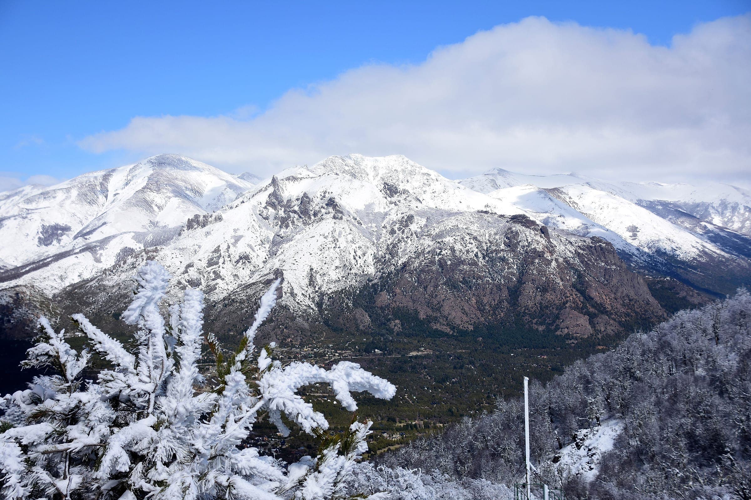 Montanhas nevadas da cordilheira dos Andes
